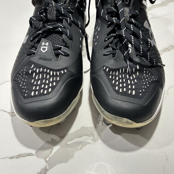 Under Armour Men’s Yard Low MT TPU Baseball Cleats Black Lace Up Size 13 - Picture 2 of 15